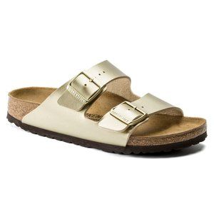 Birkenstock Arizona 1016110 Womens Unisex Regular Fit Birko-Flor Gold